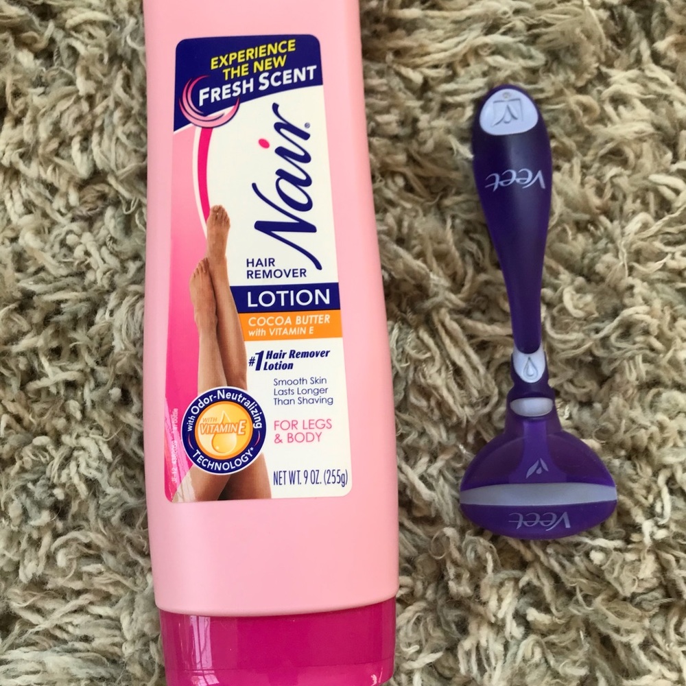 NAIR Hair Removal Lotion & Balde Less VEET RAZOR SET!Hair removal for EVERYONE!